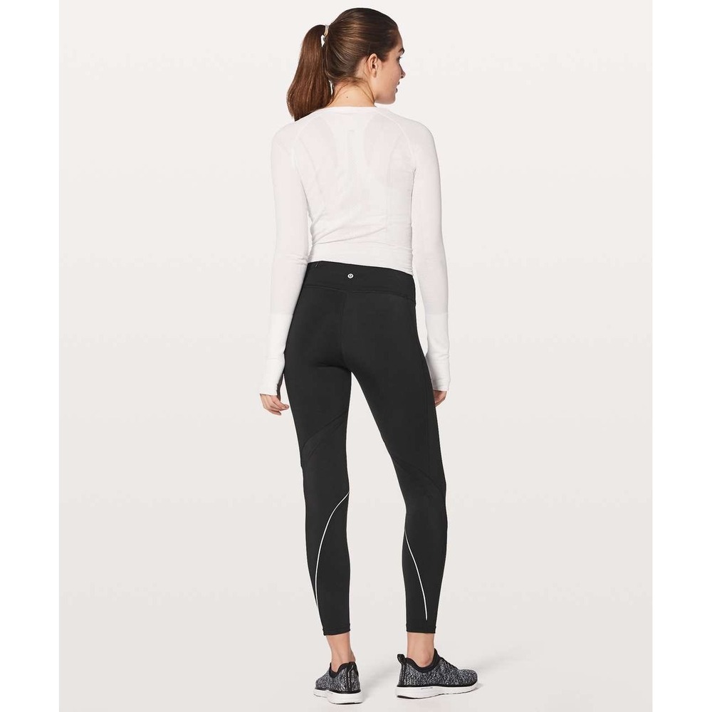 Lululemon Black Tight Stuff Tight II High Rise Reflective Leggings Size 4